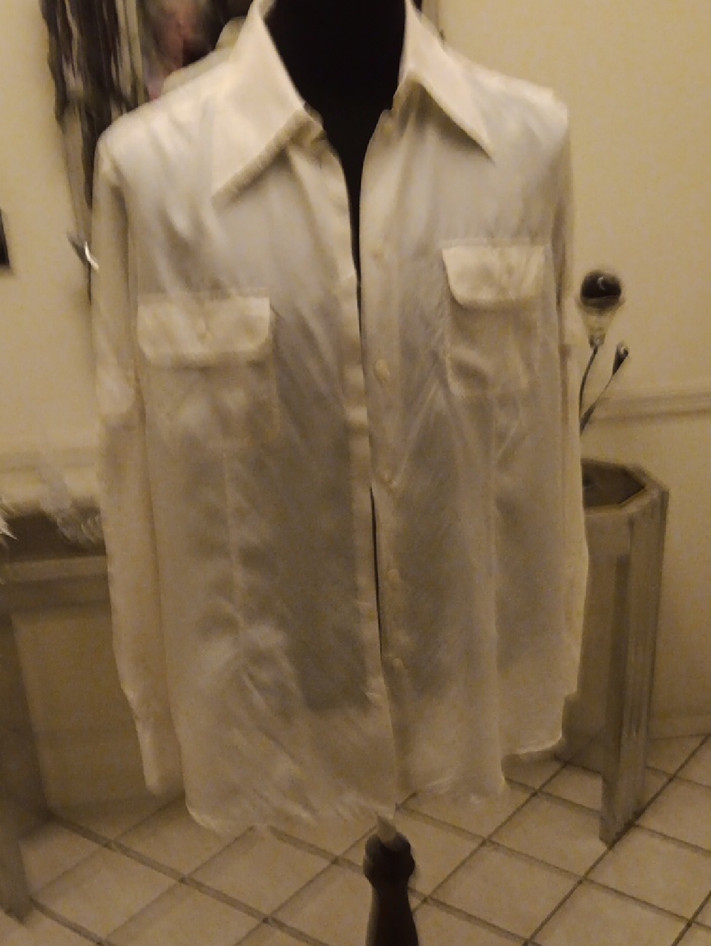 Classic Women's Button-Front Blouse in Ivory